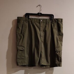 Carhartt Relaxed Fit Ripstop Rugged Flex Men's 44 Green Cargo Shorts